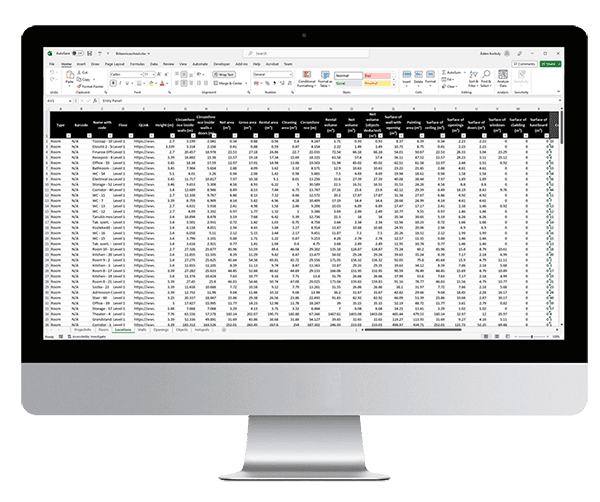 Excel export
