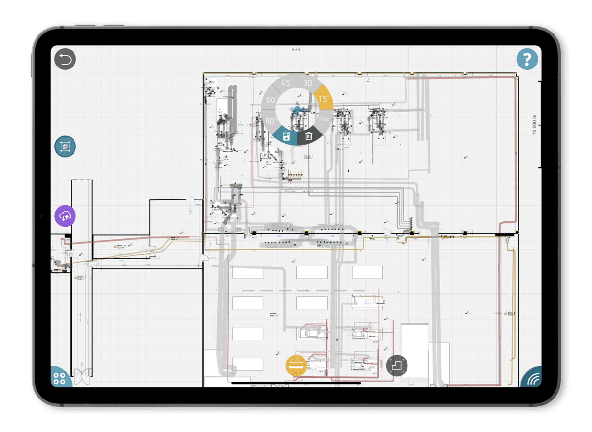 Borsodi survey, floor plan OrthoGrap Pro with all tools needed